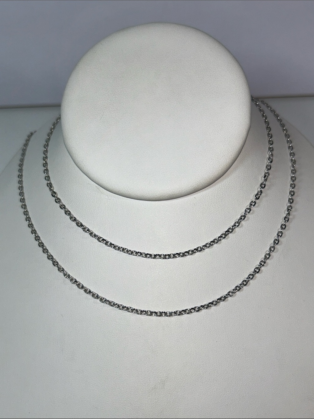 Artisan Handmade Set Of 2 Hypoallergenic Stainless Steel Chain Necklaces